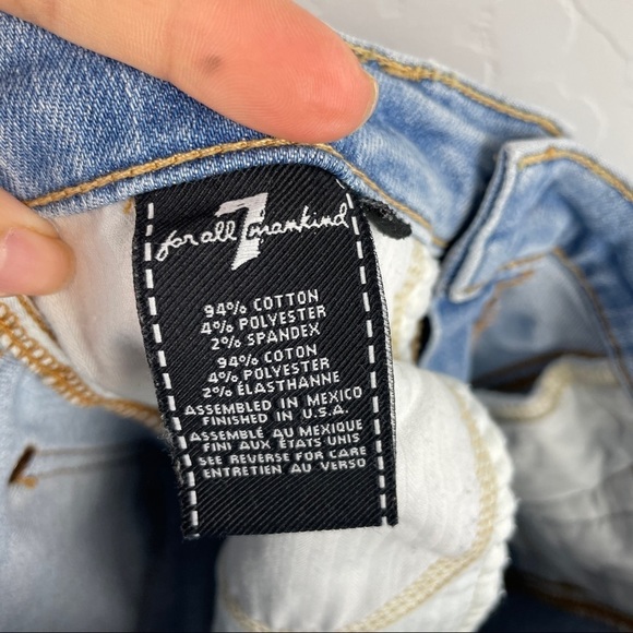 7 For All Mankind Mid-Rise Front Seam Slim‎ Straight Leg Jeans Women's Size 25 - Picture 9 of 9